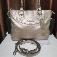 ราคา Coach แท้ 10*8.5นิ้ว สีเงินเมเทอริค (15349381095)