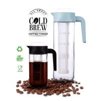 ราคา All About Cold Brew Coffee Maker เหยือกแก้วหนาพิเศษทำกาแฟสกัดเย็น 1.1ลิตร และ 1.7ลิตร (2414119330)