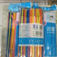 ราคา หลอดดูดน้ำแฟนซี เกรดA คละสี จำนวน 100 ชิ้น / ถุง ความยาว 26 cmยืดได้ยาว 33 cm (7738792340)