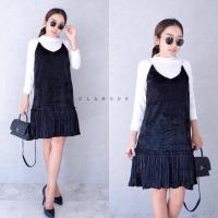 ราคา เดรสสายเดี่ยวกำมะหยี่ (96828731)