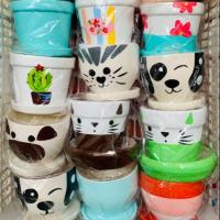 ราคา DDPLANTS กระถางต้นไม้ กระถางเซรามิคน่ารัก (lot2) (5435142943)