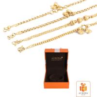 ราคา AURORA สร้อยข้อมือรูปพรรณทองคำแท้ 96.5% คละลาย น้ำหนัก 2 สลึง พร้อมกล่องข้อมือ (7741626197)