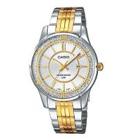 รุ่นใหม่ นาฬิกาข้อมือผู้หญิง Casio Standard รุ่น LTP-1358-7A สายเรซิ่นสีขาว หน้าปัดหรู ใหม่ แท้