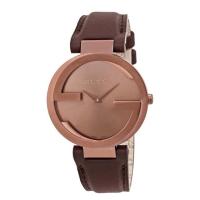 ราคา ☑️GUCCI Interlocking G Brown Dial Brown PVD Ladies Watch (691486616)