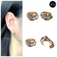 ราคา ✨ต่างหูห่วงเล็กเพชร CZ เพชรหัวใจ สวยมาก ขนาด 1 cm (13606784162)