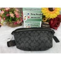 ราคา สด-ผ่อนคาดอกชาย GRADE BELT BAG IN SIGNATURE CANVAS (COACH C1411) QB/CHARCOAL/BLACK (3977721122)