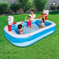 ราคา สระน้ำเด็ก BESTWAY No.54122 (A703) มีลูกบาส ขนาด 254x168x102 cm( 2.51 เมตร) สระน้ำเป่าลม สระแป้นบาส (1012794606)