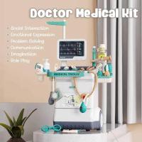 ราคา Kids learningส่งจากไทย Doctor Medical Set 26 ชิ้น รถเข็นคุณหมอมีเสียง มีไฟ เซทคุณหมอเด็ก ของเล่นบทบาทสมมุติ (23181695851)