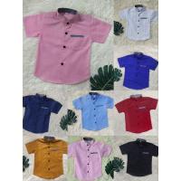 ราคา ⭐เสื้อเชิ้ตเด็กคอจีน เสื้อเชิ้ตคอจีน ผ้าคอนตอน (16465147978)