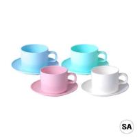 ราคา [ขายยกโหล ] ถ้วยกาแฟ+จานรอง พลาสติก เกรดเอ (1214762301)