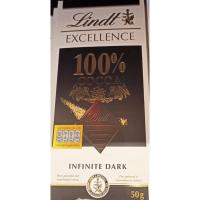 ราคา Lindt Excellence Cocoa 100 Infinite Dark 50g อาหารเครื่องดื่ม ขนมขบเคี้ยว ช็อคโกแลต (21920903554)