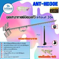 ราคา ชุดเสาอากาศดิจิตอลทีวี infosat รุ่น ANT-HD30E พร้อมขาตรง 75cm.ยึดเสาอากาศ แถมน็อตยึด4ตัว (3603473746)
