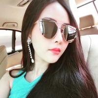 ราคา FEISEDY Cat Eye Mirrored Flat Lenses Metal Frame Women Sunglasses UV400 (324202464)