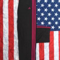 ราคา กางเกง Adidas ผ้าร่ม มือสอง สีดำ แถบม่วง กางเกงวอร์มราคาถูก สำหรับผู้ชาย และผู้หญิง (Second-hand Adidas Trousers) (4364985442)