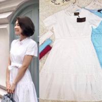 ราคา เดรสลูกไม้สีขาว งานป้าย miss bell (6519111321)