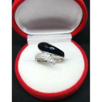 ราคา แหวนนิลแท้ แหวนเงินแท้ 92.5% ชุบทองคำขาวแท้ นิลแท้กาญจนบุรี#เสริมโชคลาภ #เสริมมงคล (3482728345)