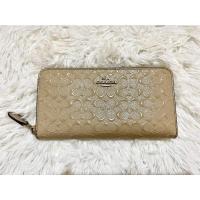 ราคา กระเป๋าสตางค์ใบยาวสีครีมทองcoach (8461719343)