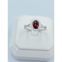 ราคา แหวนโกเมน เงินแท้ 925 ชุบทองคำขาว (5358741592)