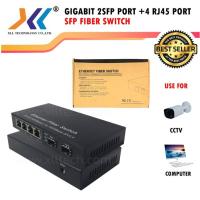 ราคา Gigabit 2 SFP+ Port 4 RJ45 Port Ethernet Fiber Switch 10/100/1000 (6019539132)
