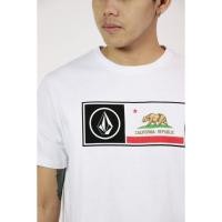ราคา VOLCOM เสื้อยืดผู้ชาย แขนสั้น T-Shirt (VAF531910) WHITE S ผ้าฝ้ายแท้ (20019692679)