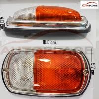 ราคา ไฟท้ายพ่วง ตุ๊กตุ๊ก ไฟท้ายสามล้อ ซาเล้ง รถกอล์ฟ รถไฟฟ้า ใช้ทั่วไป 12V. เลนส์ส้ม-ขาว คุณภาพดี สว่างนาน เอนกประสงค์ ต่อดวง (14785850628)