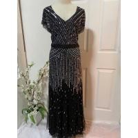 ราคา เดรสราตรีออกงานสีกรมปักเลื่อม ไซส์ สาวอวบ (แบรนด์ Adrianna Papell) (17489528006)