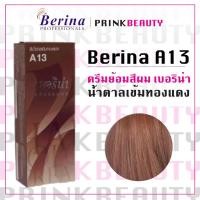 ราคา (1กล่อง) เบอริน่า ครีมย้อมสีผม สีน้ำตาลเข้มทองแดง A13 Berina (14998780646)