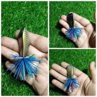 ราคา เหยื่อตกปลา เหยื่อกบกระโดดทรงสามเหลี่ยม หลังแอ่น งานไม้โมกมัน (20268431254)