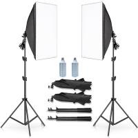 ราคา Photo Studio สตูดิโอถ่ายภาพ ไฟต่อเนื่อง ไฟสตูดิโอ 50x70 Softbox LED Lighting Kits for Photography (21275680916)