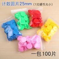 ราคา 100 เม็ด เหรียญพลาสติก เหรียญเล่นเกม เหรียญงานประดิษฐ์ ขนาด 25 mm (22470654092)