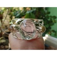 ราคา กำไลเงินแท้ แก้วขนเหล็ก+ไหมทอง+ไหมนาค (1462228350)