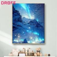 ราคา Drofe 【40*50 ซม. ไม่มีกรอบ】ภาพวาดสีน้ํามัน ตามตัวเลข ภาพออโรร่า ระบายสีตามตัวเลขบนผ้าใบ ภูมิทัศน์ DIY สีน้ํา ตามตัวเลข ตกแต่ง (23105854080)