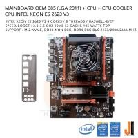ราคา ชุดสุดคุ้ม Mainboard OEM B85 (LGA 2011) + Intel Xeon E5 2623 V3 With CPU Cooler (สินค้าใหม่สภาพดีมีฝาหลังมีการรับประกัน) (13935624170)
