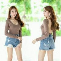 ราคา เสื้อบอดี้สูทแขนยาวเว้าหลัง (2102546005)