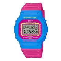 ราคา Casio G-Shock นาฬิกาข้อมือผู้ชาย สายเรซิ่น รุ่น DW-5600TB-4B - สีฟ้า/ชมพู (664320128)