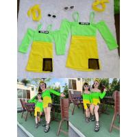 ราคา ชุดคู่แม่ลูก ชุดสงกรานต์ ชุดเซ็ทสีเขียวเหลือง ชุดสงกรานต์เด็ก (23734955737)