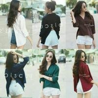 ราคา เสื้อเชิ้ตคอวีกระดุมหลัง งานป้าย Zara (961164171)