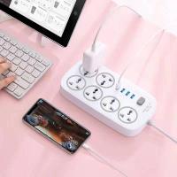 ราคา ปลั๊กไฟ KTM รุ่น 7USB พร้อมช่องเสียบไฟผ่าน USBได้ รางปลั้กไฟ ปลั๊กสามตา ปลั๊กพ่วง ปลั๊กชาร์จusb รางปลั๊กไฟ ปลั๊ก 3 ตา (4768600281)