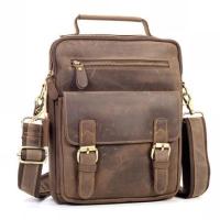 ราคา Chinatown Leather กระเป๋าสะพายหนังวัวแท้หูจับฝาเข็มขัดหนังวัวดูบัคสีแทนipad2-3 (1849845083)