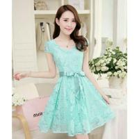 ราคา เดรสออกงานสีเขียวมิ้นท์ (503944142)