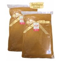 ราคา ผ้าห่มพระ ผ้าห่มขนหนู ผ้าห่มกันหนาว เนื้อผ้าโพสเตอร์100% ผูกโบว์สวยงาม ขนาด 5ฟุต(60x80") #ผ้าห่มพระ (5456050846)