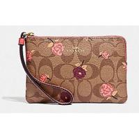 ราคา ใหม่แท้พร้อมป้ายและใบรับประกัน กระเป๋าCOACHคล้องข้อมือเล็กลายดอกไม้ (2147611692)