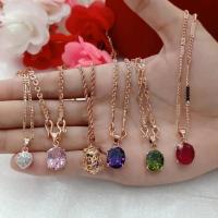 ราคา สร้อยคอพร้อมจี้คละแบบ#สร้อยคอจี้ทับทิม (21139488323)