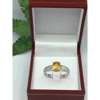 ราคา แหวนบุษราคัม เงินแท้925 ชุบทองคำขาว (11786345706)