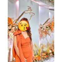 ราคา ชุดออกงานสีส้ม/ส้มอิฐ (14292178042)