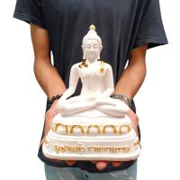 ราคา พระพุทธรูปปางมารวิชัย หรือพระพุทธรูปปางสะดุ้งมาร บูชาแล้วรวย เนื้อเรซิ่น สีขาว หน้าตัก 5 นิ้ว สูง 8 นิ้ว องค์จริงสวยมาก (23605705718)