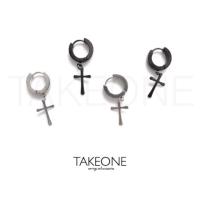 ราคา ต่างหูสแตนเลสแบบเจาะไม้กางเขน | EJ01 (219595127)