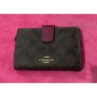 ราคา coach กระเป๋าสตางค์ใบกลาง ของแท้ กระเป๋าสตางค์สั้น กระเป๋ามือสอง (8616779540)