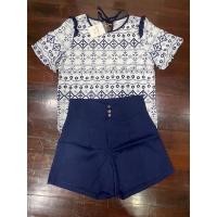 ราคา ชุดเซ็ท เสื้อ กางเกงขาสั้น ป้ายเกาหลี สีน้ำเงินกรมท่า มือ 1 ป้ายห้อย (9767456076)