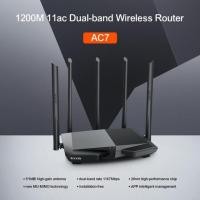 ราคา Tenda AC7 Wireless WiFi Router 1200Mbps 2.4/5.0GHz 5 Antenna WiFi Repeater (3318578230)